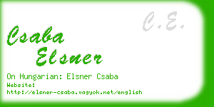 csaba elsner business card